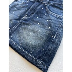 H&M Skirt 3-4 &Denim Girls Blue Denim Rhinestone Embellished Y2K Cute New NWT